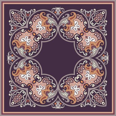 Vektör etnik soyut çiçek çizimi