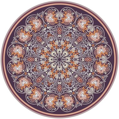 Vektör etnik soyut çiçek çizimi