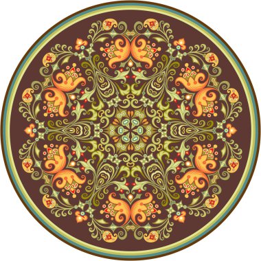 Vektör etnik soyut çiçek çizimi