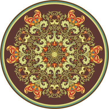 Vektör etnik soyut çiçek çizimi