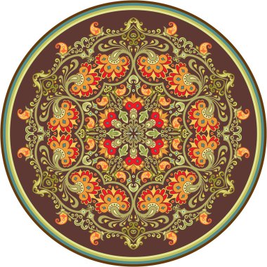 Vektör etnik soyut çiçek çizimi