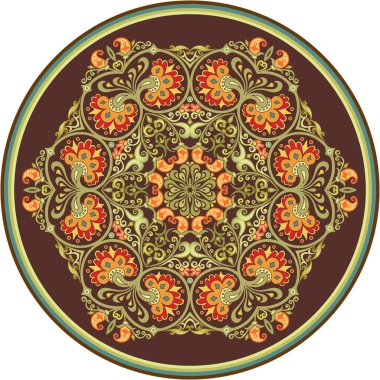 Vektör etnik soyut çiçek çizimi