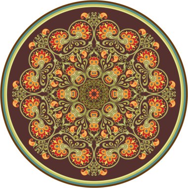 Vektör etnik soyut çiçek çizimi