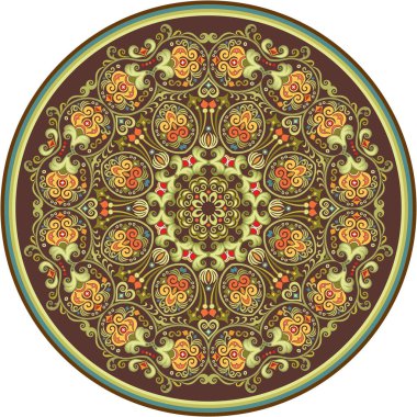 Vektör etnik soyut çiçek çizimi