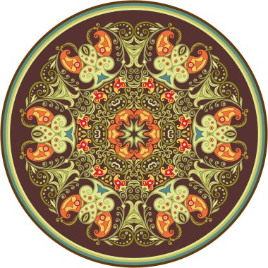 Vektör etnik soyut çiçek çizimi