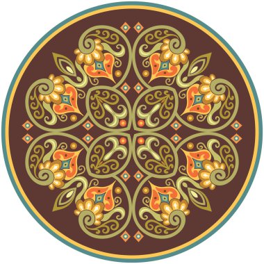 Vektör etnik soyut çiçek çizimi