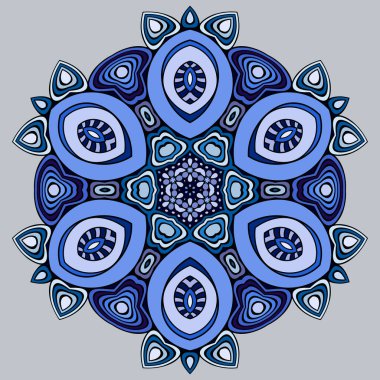 Vektör süslemeli kar tanesi çizimi