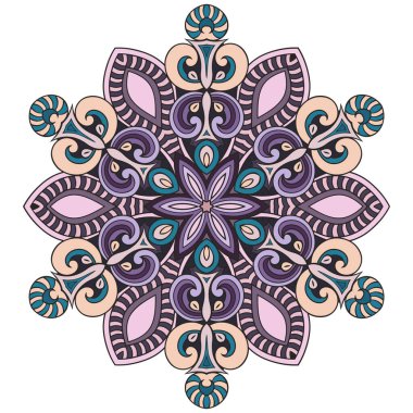 Vektör dekoratif çiçek çizimi