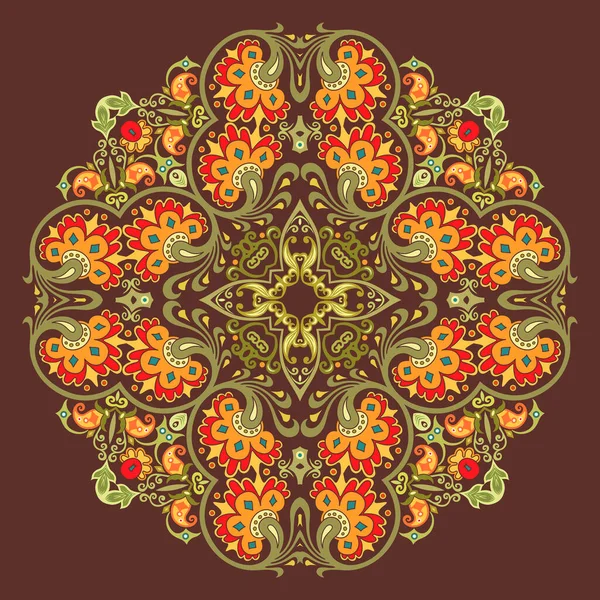 Векторна етнічна абстрактна квітка ілюстрація — стоковий вектор