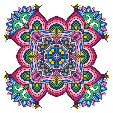 Vektör dekoratif çiçek çizimi