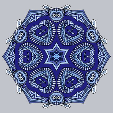 Vektör süslemeli kar tanesi çizimi