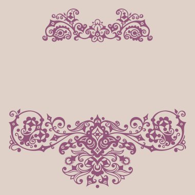 Vektör süslemeli doğa vintage tasarım elementleri