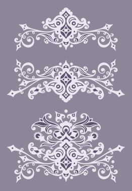 Vektör süslemeli vintage tasarım elementleri