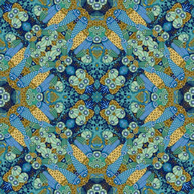 Vektör doğa fantezi el kusursuz desen çizildi