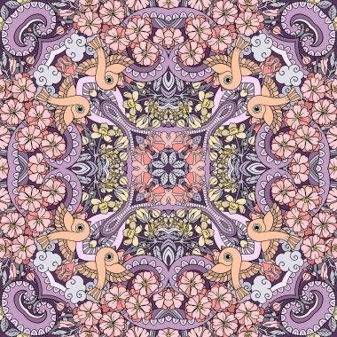 Vektör soyut doğa el çizimi kusursuz desen