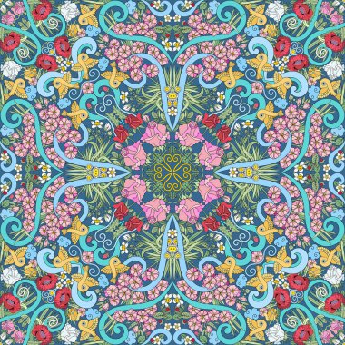 Vektör soyut doğa el çizimi kusursuz desen