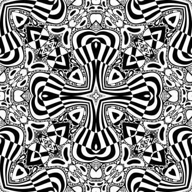 Vektör soyut modern çizgi film kusursuz desen