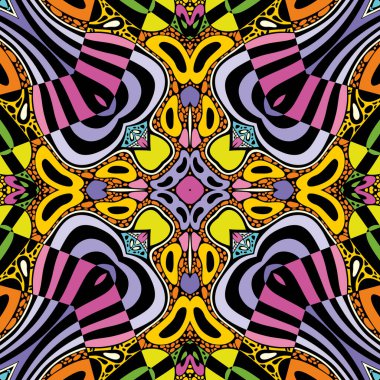 Vektör soyut modern çizgi film kusursuz desen