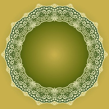 Vektör çiçekli etnik süsleme