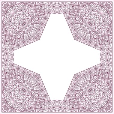 Vektör soyut süs çizgisi etnik çerçeve