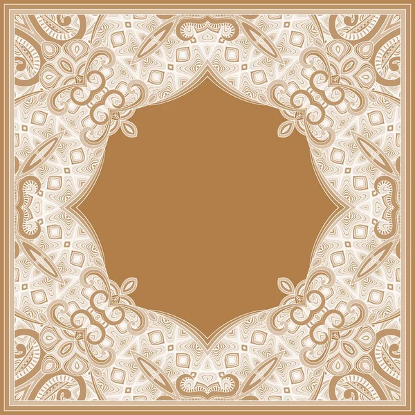 Vector abstracto ornamental vintage étnico marco — Archivo Imágenes Vectoriales