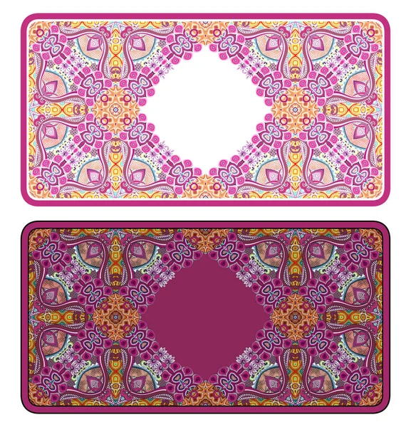 Conjunto de quadros de natureza ornamental abstrata vetorial . —  Vetores de Stock