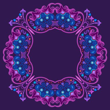 Çiçek vektör sınırı. Doğa çizimi