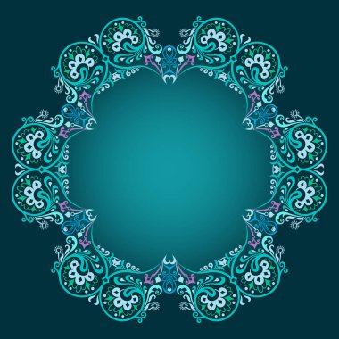 Çiçek vektör sınırı. Doğa çizimi