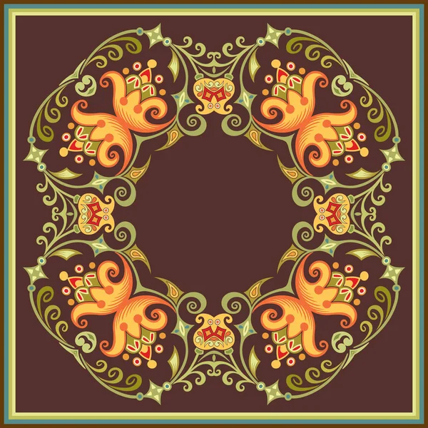 Floral vector vintage border. Diseño del marco . — Vector de stock