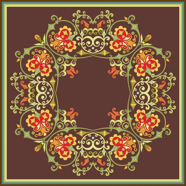 Floral vector vintage border. Diseño del marco . — Vector de stock