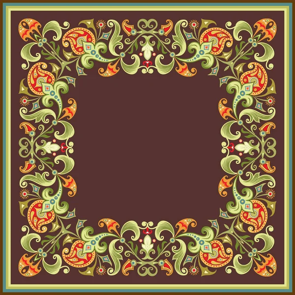 Floral vector vintage border. Diseño del marco . — Vector de stock