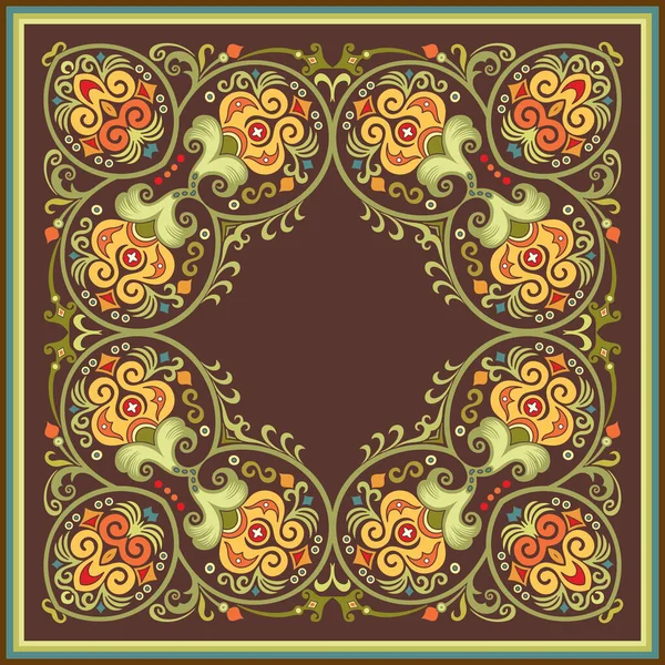 Floral vector vintage border. Diseño del marco . — Vector de stock