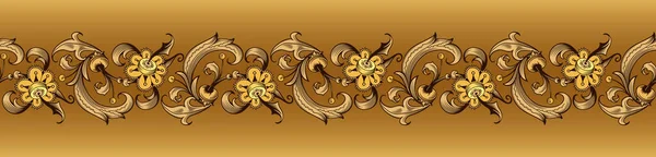Bordure vectorielle florale. Illustration de la nature gravée — Image vectorielle