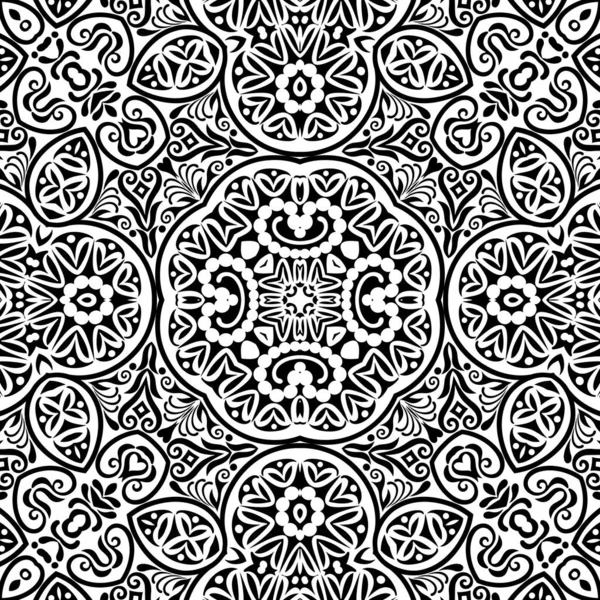 Vector étnico dibujado a mano ornamental fondo. — Archivo Imágenes Vectoriales