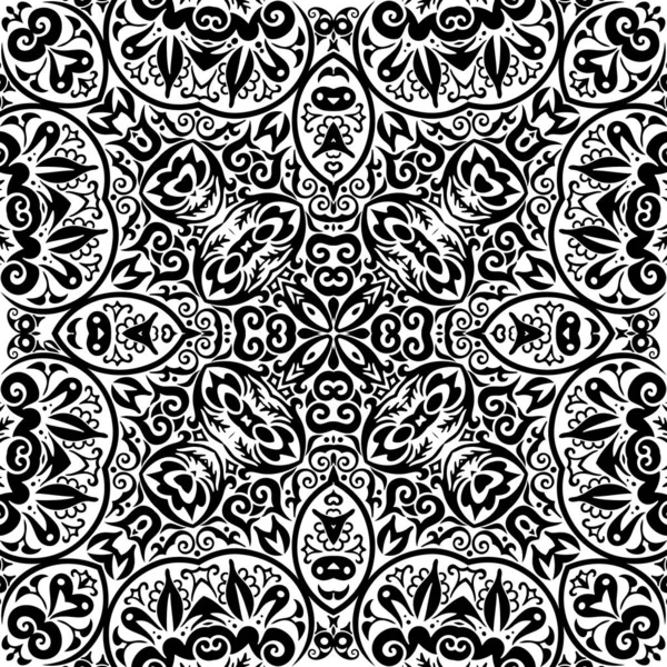 Vetor mão étnica desenhada fundo ornamental. — Vetor de Stock