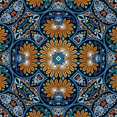 Vektör etnik doğa süs arka planı