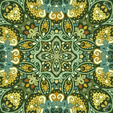 Vektör etnik doğa süs arka planı