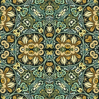 Vektör etnik doğa süs arka planı