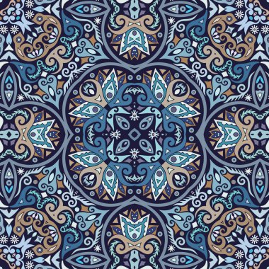 Vektör etnik doğa süs arka planı