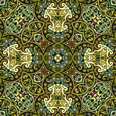 Vektör etnik doğa süs arka planı