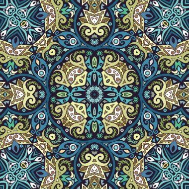 Vektör etnik doğa süs arka planı