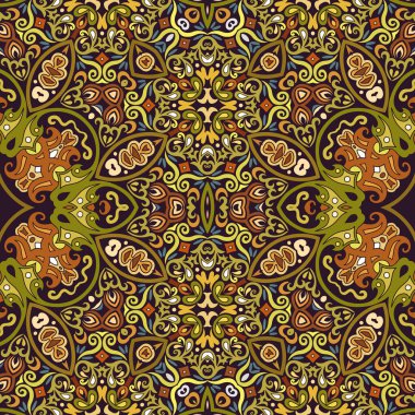 Vektör etnik doğa süs arka planı