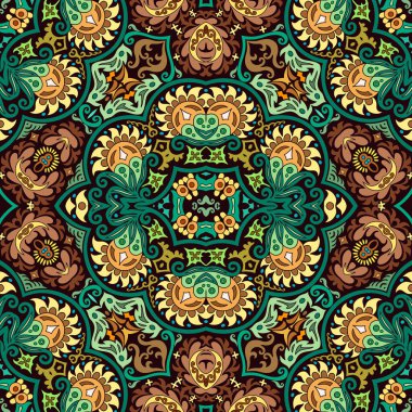 Vektör etnik doğa süs arka planı