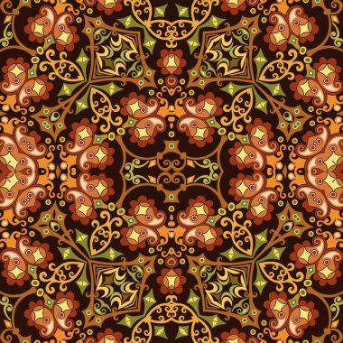 Vektör etnik doğa süs arka planı