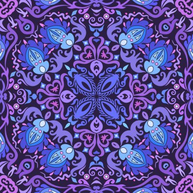 Vektör etnik doğa süs arka planı