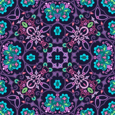 Vektör etnik doğa süs arka planı