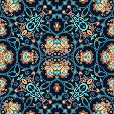 Vektör etnik doğa süs arka planı