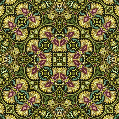 Vektör etnik doğa süs arka planı