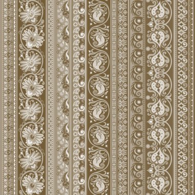 Soyut etnik çiçek deseni, vektör arkaplan