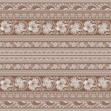 Soyut etnik çiçek deseni, vektör arkaplan